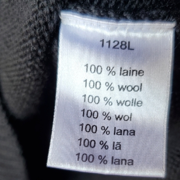 Lacoste Black Zip Up Sweater Wool Size 40 EURO - Picture 8 of 9